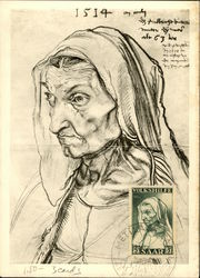 Durer's Mother by Albrecht Durer Maximum Cards Postcard Postcard