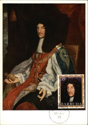 Portrait of King Charles II (1630-1685) Postcard