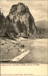 Castle Rock, Columbia River, Height 800 Feet Oregon Postcard Postcard