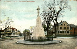 Soldiers Monument Haverhill, MA Postcard Postcard