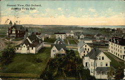 General View, Old Orchard, Showing Town Hall Old Orchard Beach, ME Postcard Postcard