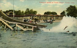 Making a Splash at Toledo Beach Postcard