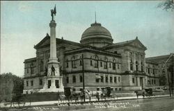 Court House and Soldiers Monument South Bend, IN Postcard Postcard