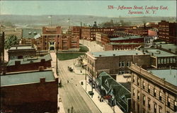 Jefferson Street Looking East Syracuse, NY Postcard Postcard