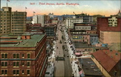 Third Avenue Seattle, WA Postcard Postcard