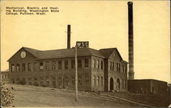 Mechanical, Electric and Heating Building, Washington State College Postcard