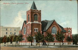 Methodist Church Brandon, MB Canada Manitoba Postcard Postcard