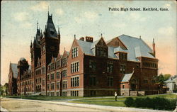 Public High School Hartford, CT Postcard Postcard