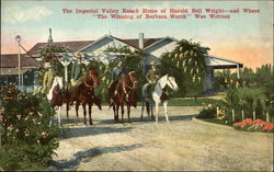 The Imperial Valley Ranch Home of Harold Bell Wright - and Where "The Winning of Barbara Worth" Was California Postcard Postcard