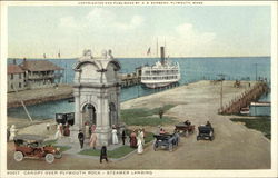 Canopy Over Plymouth Rock, Steamer Landing Postcard