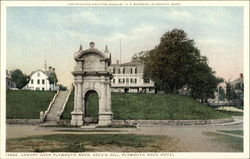 Canopy Over Plymouth Rock, Cole's Hill, Plymouth Rock Hotel Postcard