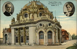 Temple of Music, Where Pres. McKinley was Show Postcard