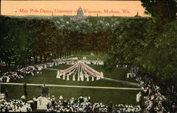 May Pole Dance, University of Wisconsin Postcard