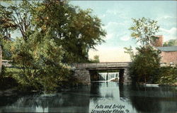 Falls and Bridge, Stroudwater Village Postcard