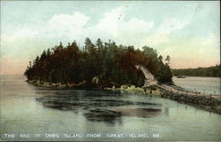 The End of Orrs Island From Great Island, Me Postcard