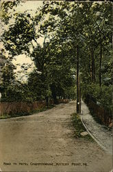 Road to Hotel Champernoune Kittery Point, ME Postcard Postcard