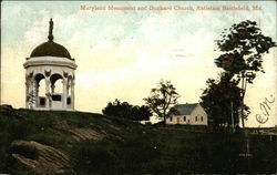 Maryland Monument and Dunkary Church, Antietam Battlefield Postcard