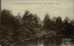 LIttle Androscoggin River showing Barker Mill Auburn, ME Postcard Postcard