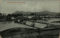 Toll Bridge and Village Dixfield, ME Postcard Postcard