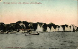 Dering's Harbor, With a Glimpse of the Heights Shelter Island, NY Postcard Postcard