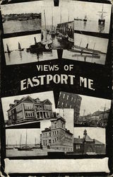 Greetings from Eastport Maine Postcard Postcard