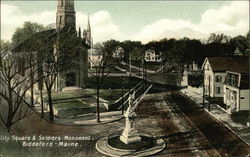 City Square and Soldiers Monument Postcard