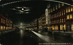 Elm Street by Night Postcard