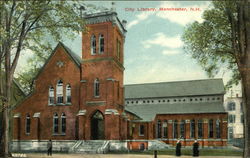 City Library Manchester, NH Postcard Postcard