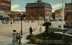 East Fox Street Bridge Aurora, IL Postcard Postcard