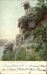 Great Stone Face, Devil's Lake Postcard