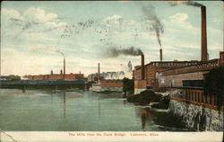 The Mills from the Duck Bridge Lawrence, MA Postcard Postcard