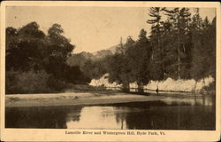 Lamoille River and Wintergreen Hill Hyde Park, VT Postcard Postcard