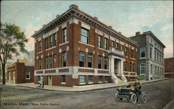 New Police Station Malden, MA Postcard Postcard