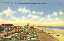 General View Ocean Front Park And Boardwalk Daytona Beach, FL Postcard Postcard