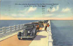 Off To Sea With No Seasickness Over The New Overseas Highway Key West, FL Postcard Postcard