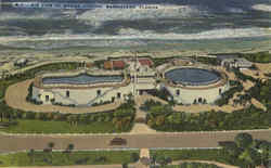 Air View Of Marine Studios Postcard