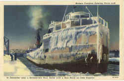 Modern Freighter Entering Davis Lock Boats, Ships Postcard Postcard