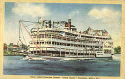 Coney Island Excursion Steamer Island Queen Postcard