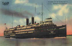 Steamer City Of Cleveland Postcard