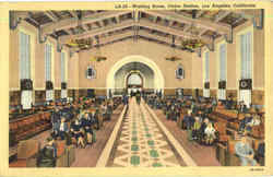 Waiting Room Union Station Los Angeles, CA Postcard Postcard