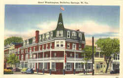 Hotel Washington Berkeley Springs, WV Postcard Postcard