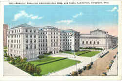 Board Of Education Administration Bldg. And Public Auditorium Postcard