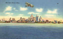 Sky Line Detroit, MI Postcard Postcard