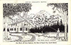 Swiss Chalets Motel, State Highway 40 Postcard