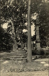 Statue in Park Deerfield, MA Postcard Postcard