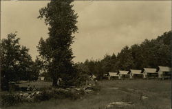 View of Cabins in Field Postcard