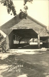 Covered Bridge Woodstock, VT Postcard Postcard