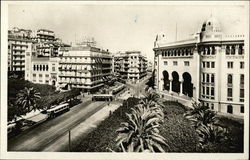 Carrefour de la Rue d'Isly Algiers, Algeria Africa Postcard Postcard