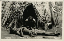 Medicine Man Treating Patient Postcard