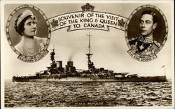 H.M.S. Repulse, Souvenir of the Visit of the King & Queen to Canada Postcard